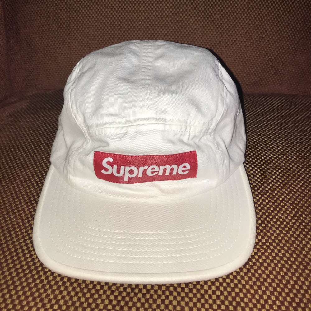 White supreme hat